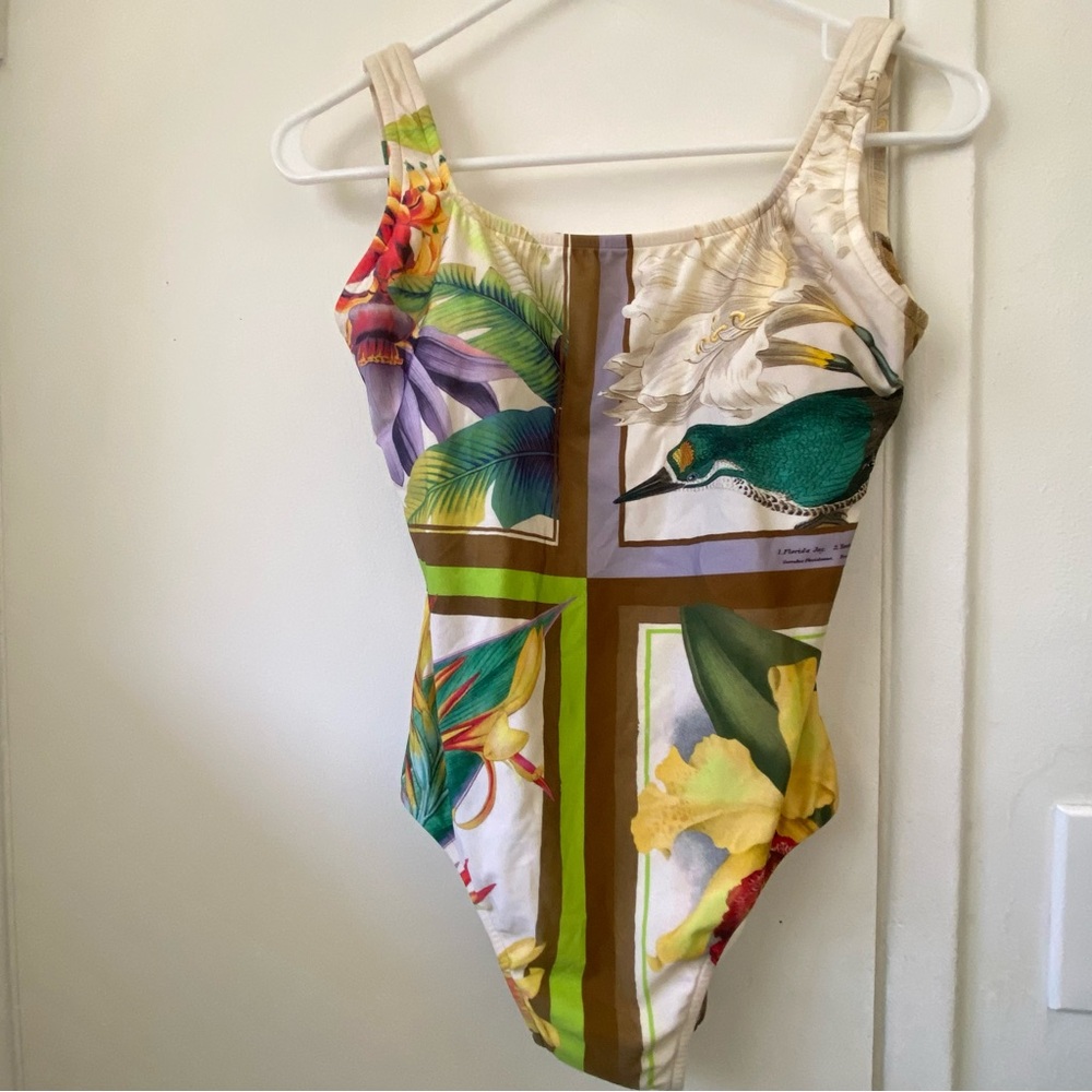Lenny Niemeyer one piece bathing suit Small floral tropical print swimsuit New